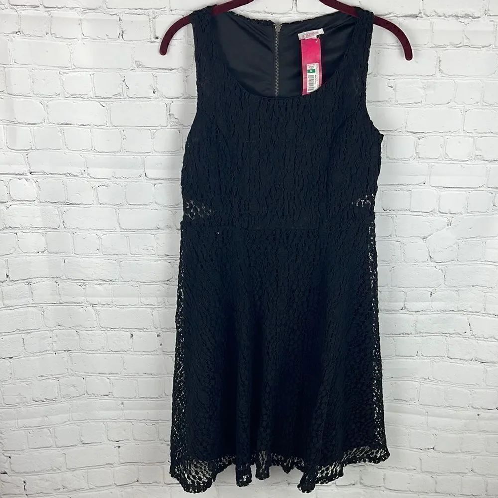 Xhilaration Black Lace Dress w/Cutouts Size Medium NWT